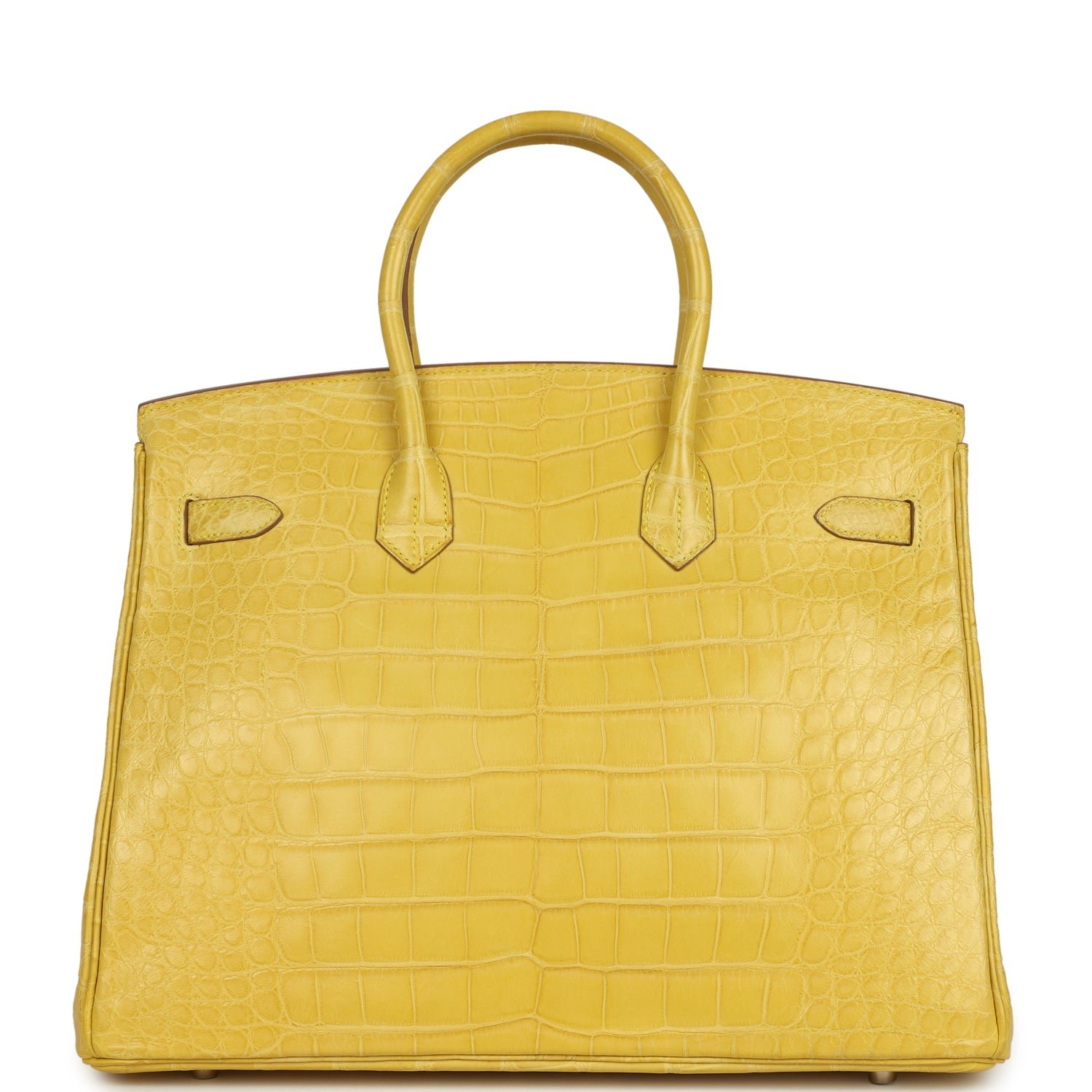 Hermes Birkin 35 Mimosa Matte Alligator Palladium Hardware - Image 4