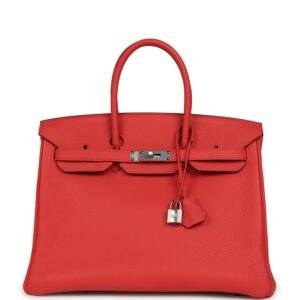 Hermes Birkin 35 Bougainvillea Clemence Palladium Hardware