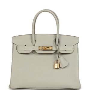 Hermes Birkin 30 Gris Perle Togo Gold Hardware