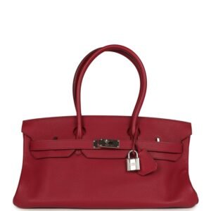 Vintage Hermes Shoulder Birkin 42 JPG Rubis Togo Palladium Hardware (MAC-H-B-260209-9)