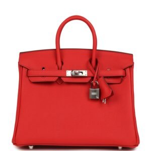 Hermes Birkin 25 Rouge de Coeur Togo Palladium Hardware (MAC-H-B-260211-5)