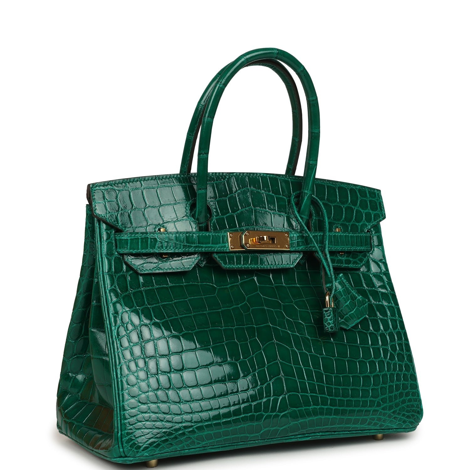 Hermes Birkin 30 Vert Emerald Shiny Niloticus Crocodile Gold Hardware - Image 2