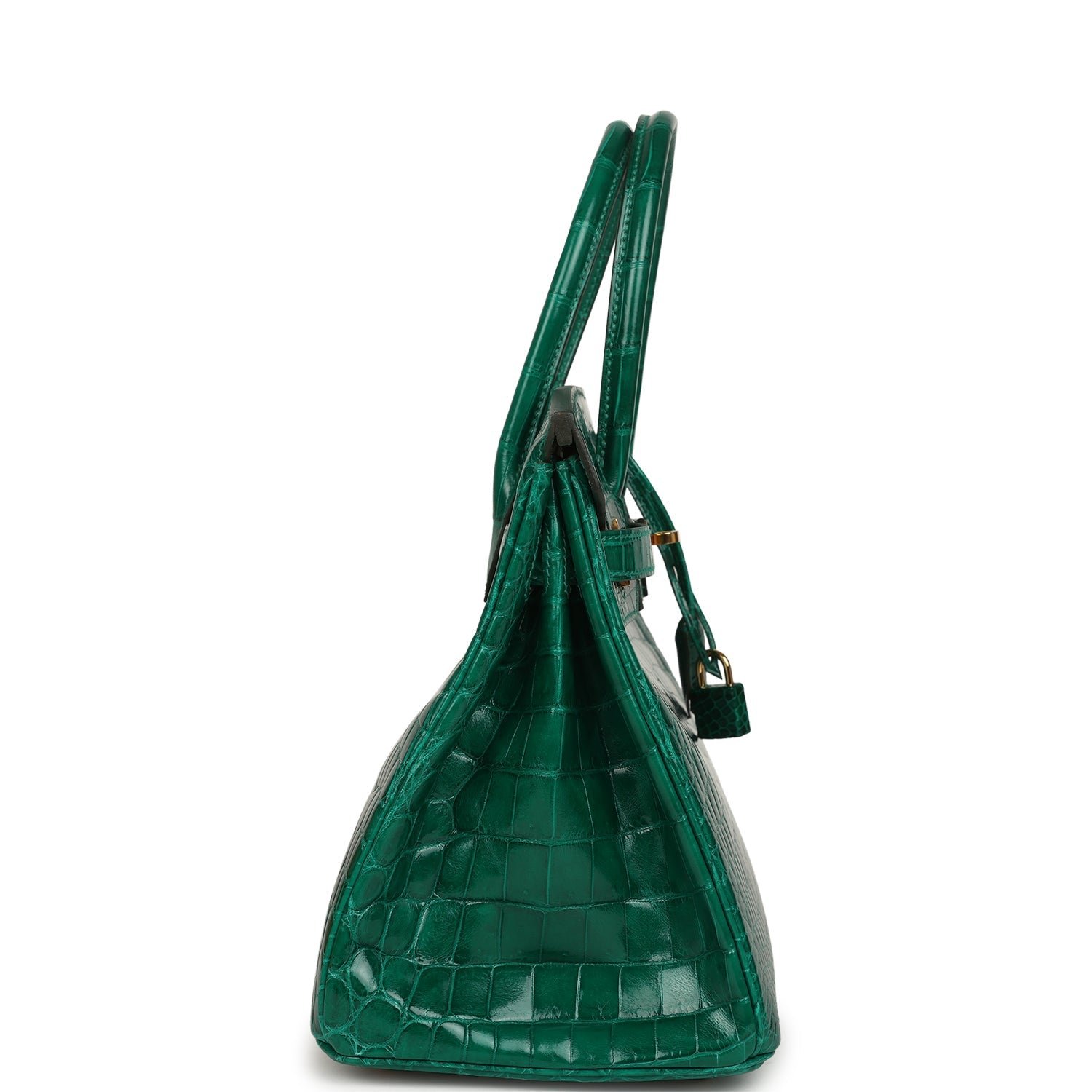 Hermes Birkin 30 Vert Emerald Shiny Niloticus Crocodile Gold Hardware - Image 3