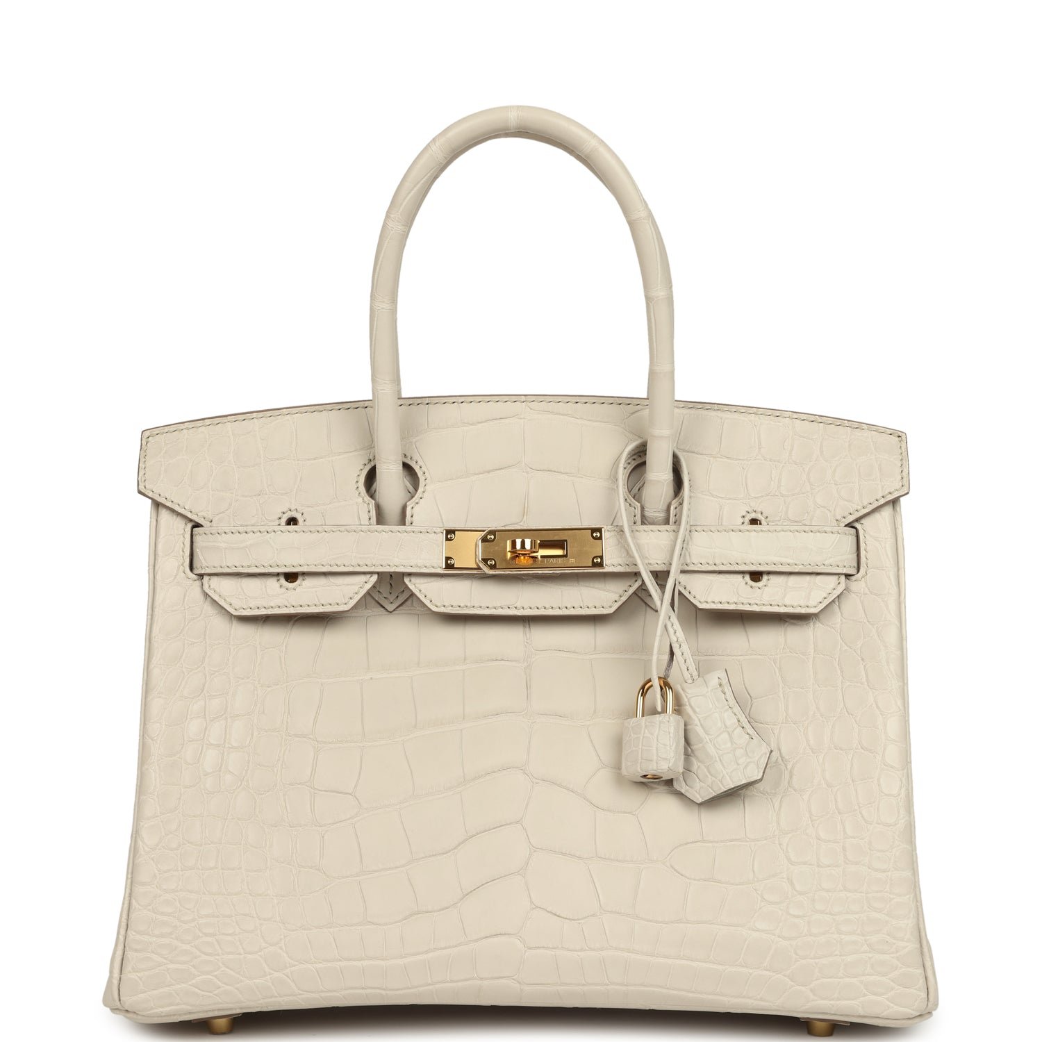 Hermes Birkin 30 Beton Matte Alligator Gold Hardware