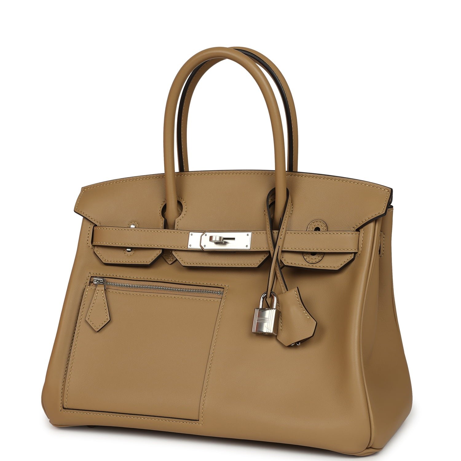 Hermes Colormatic Birkin 30 Poussiere Swift Palladium Hardware - Image 4