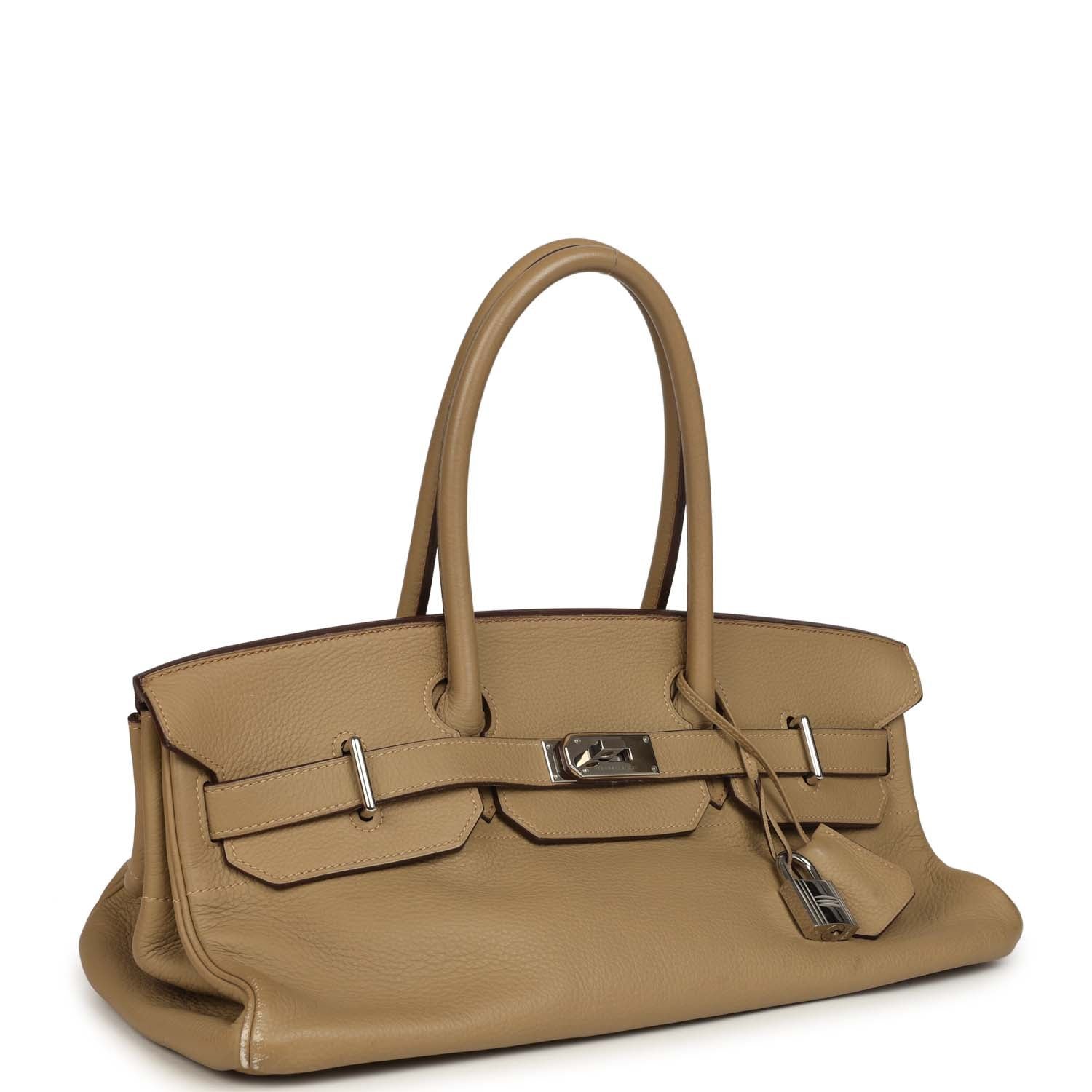 Vintage Hermes Shoulder Birkin 42 JPG Poussiere Clemence Palladium Hardware - Image 2