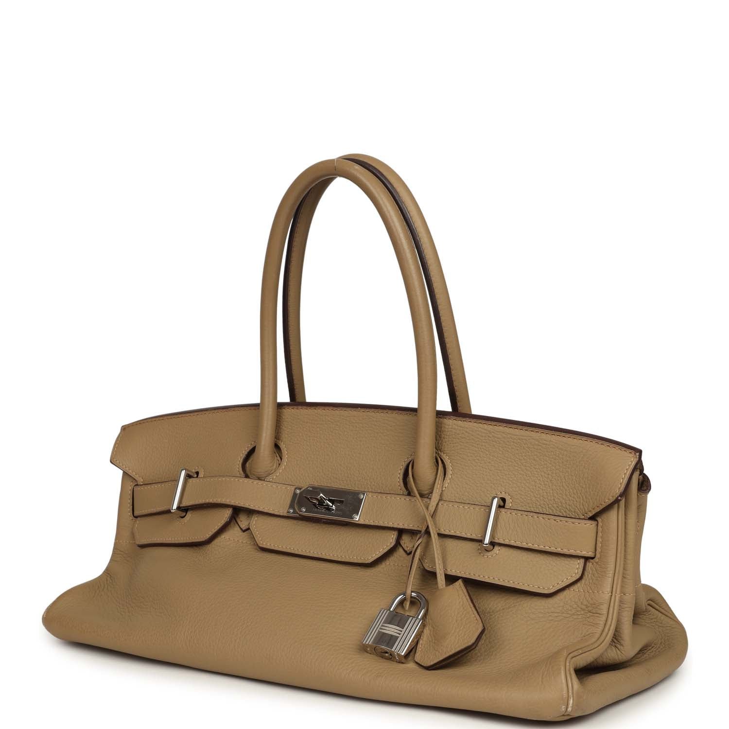 Vintage Hermes Shoulder Birkin 42 JPG Poussiere Clemence Palladium Hardware - Image 5