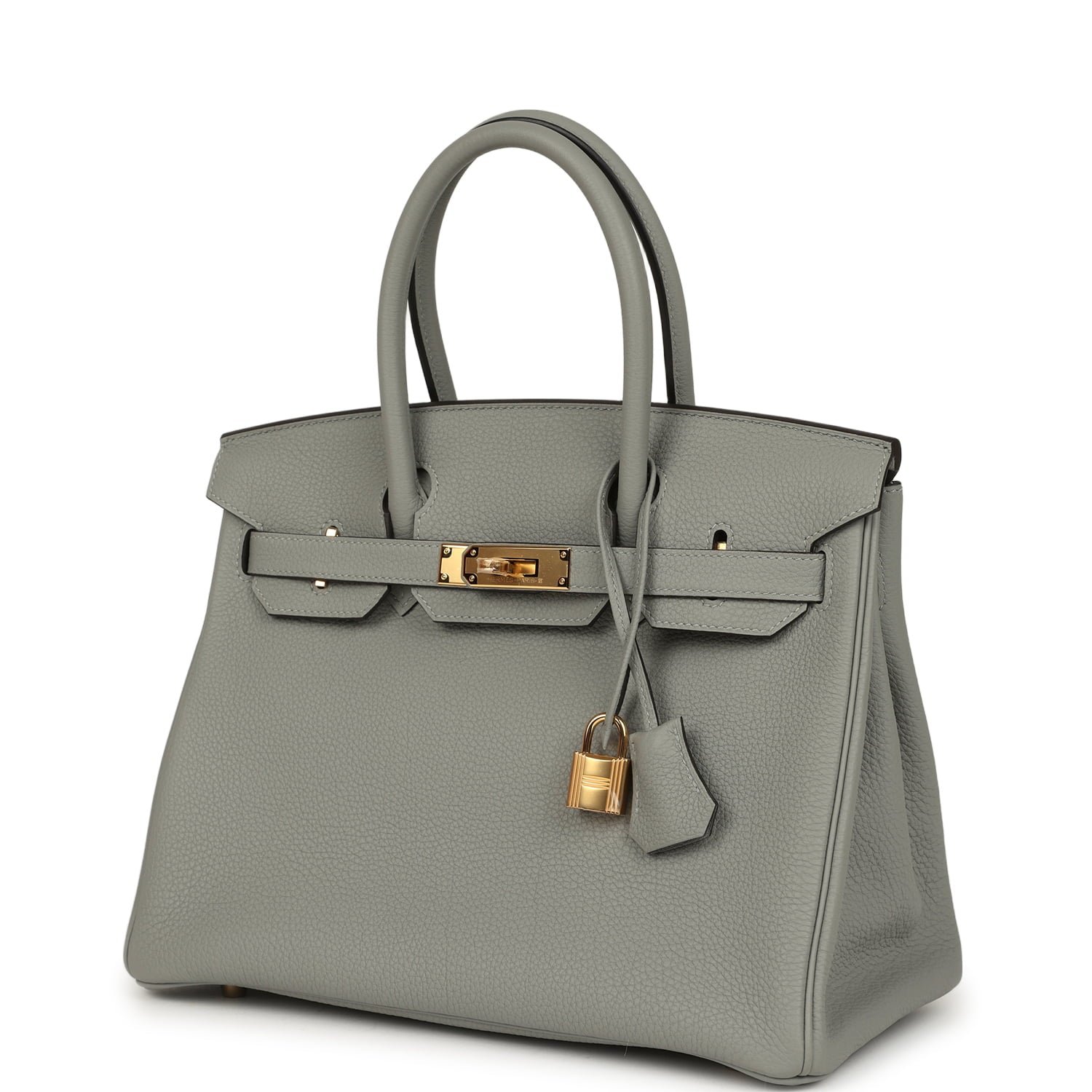 Hermes Birkin 30 Gris Mouette Togo Gold Hardware - Image 5
