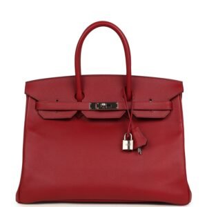 Hermes Birkin 35 Rouge Grenat Epsom Palladium Hardware
