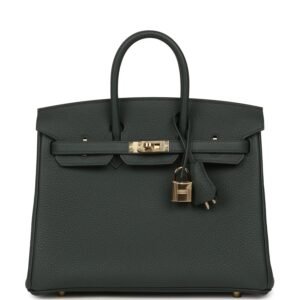 Hermes Birkin 25 Vert Mangrove Togo Permabrass Hardware
