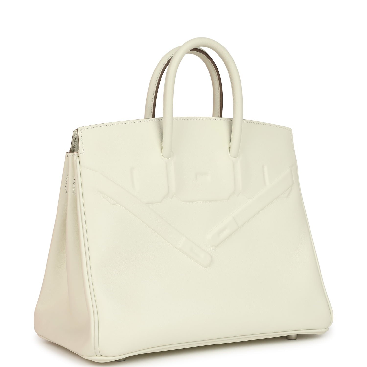 Hermes Birkin Shadow 25 Mushroom Swift Palladium Hardware - Image 2