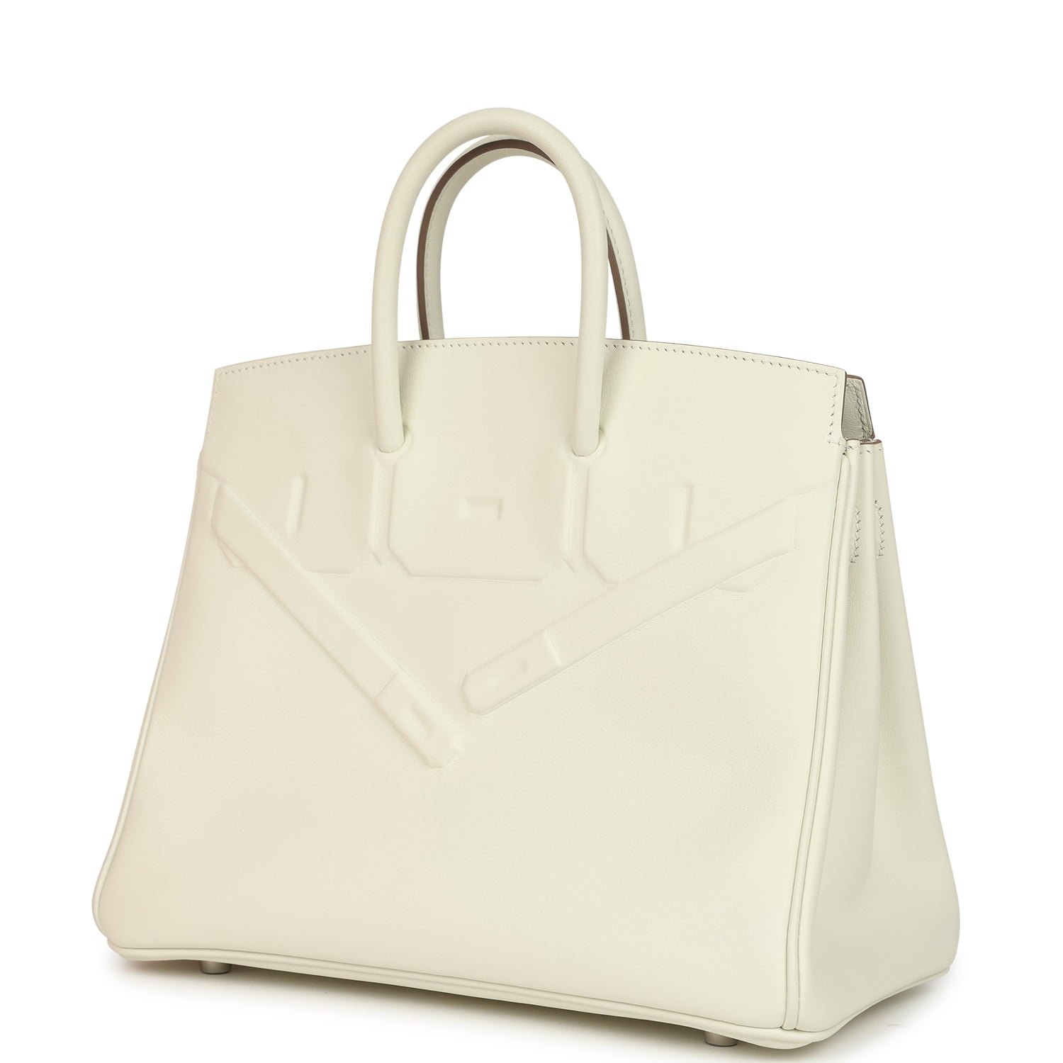 Hermes Birkin Shadow 25 Mushroom Swift Palladium Hardware - Image 5