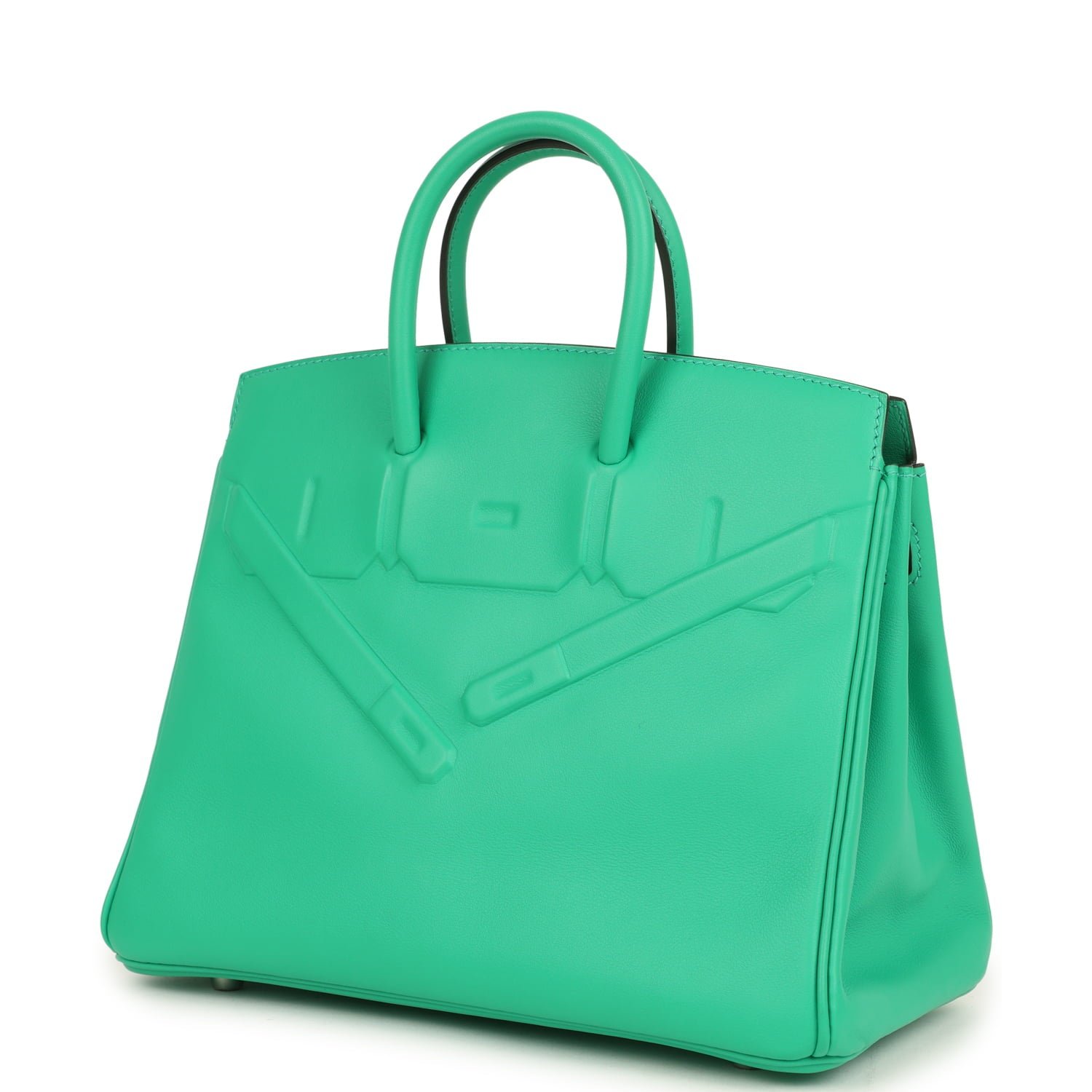 Hermes Birkin Shadow 25 Menthe Swift Palladium Hardware - Image 5