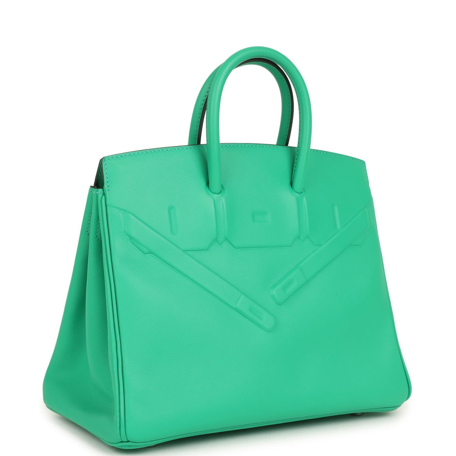 Hermes Birkin Shadow 25 Menthe Swift Palladium Hardware - Image 2