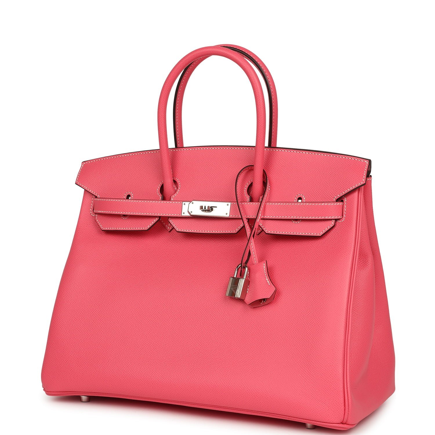 Hermes Special Order (HSS) Birkin 35 Rose Azalee Epsom Palladium Hardware - Image 5