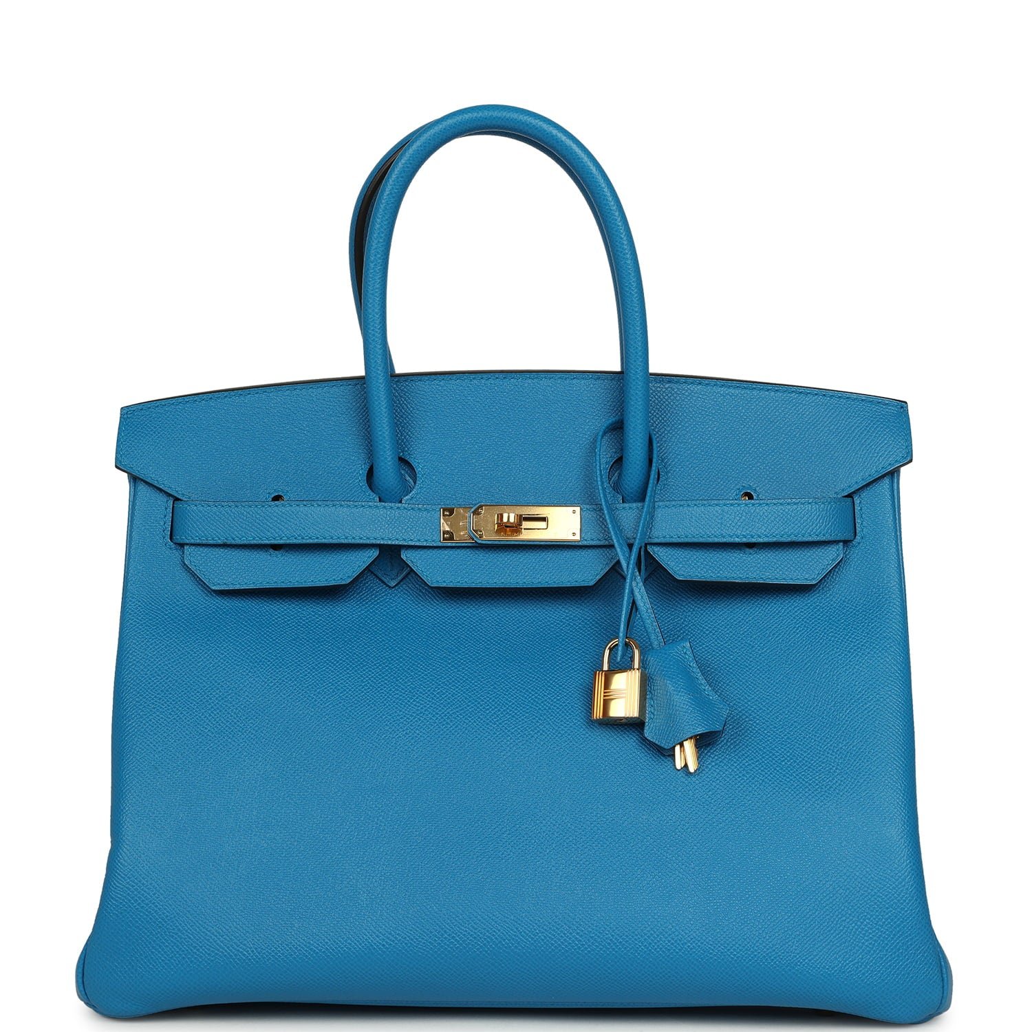 Hermes Birkin 35 Bleu Zanzibar Epsom Gold Hardware