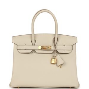 Hermes Birkin 30 Craie Togo Gold Hardware