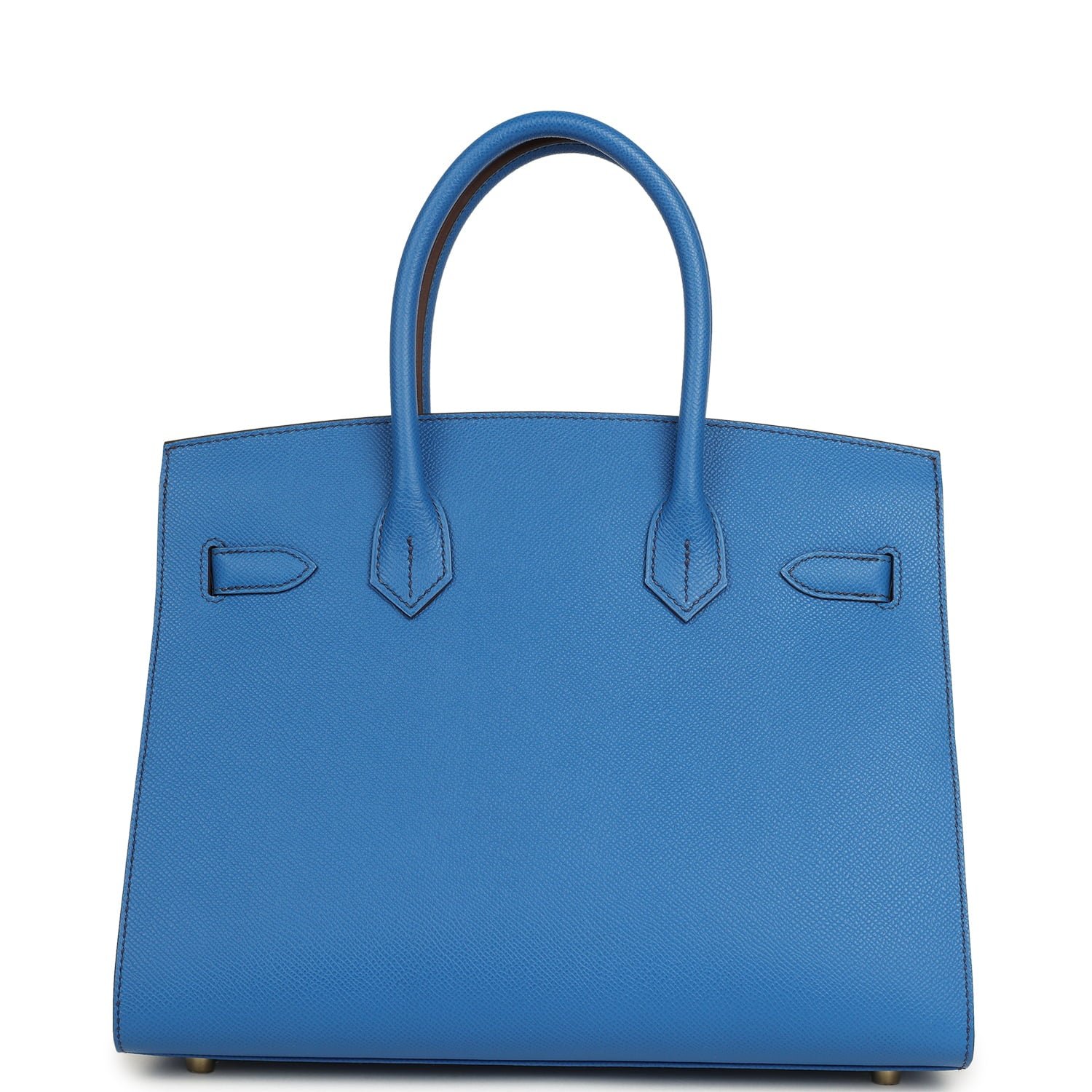 Hermes Special Order (HSS) Birkin Sellier 30 Bleu France Epsom Brushed Gold Hardware - Image 4