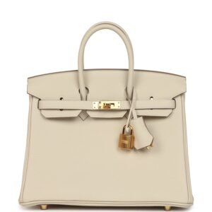 Hermes Birkin 25 Craie Togo Gold Hardware (MAC-H-B-260424-5)
