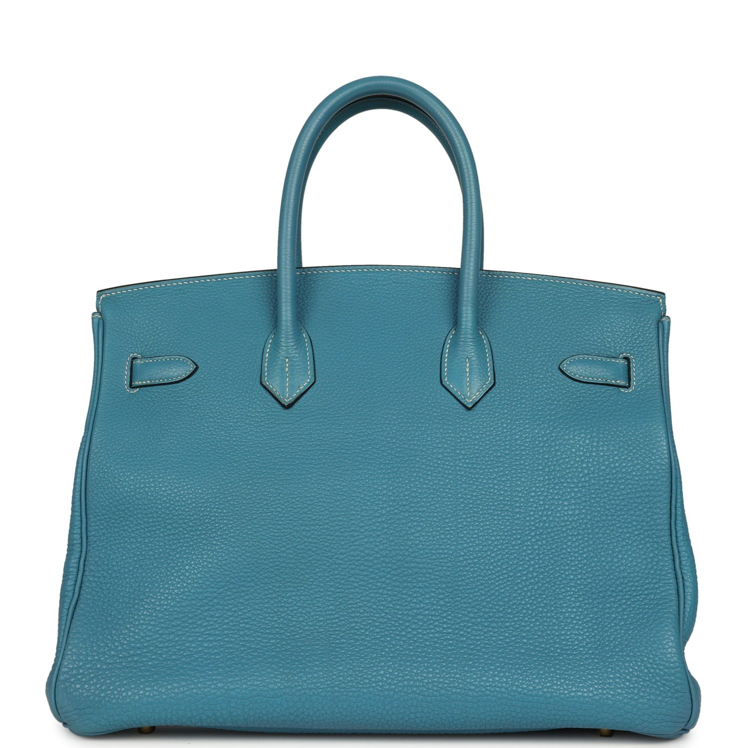 Vintage Hermes Birkin 35 Blue Jean Togo Gold Hardware - Image 5