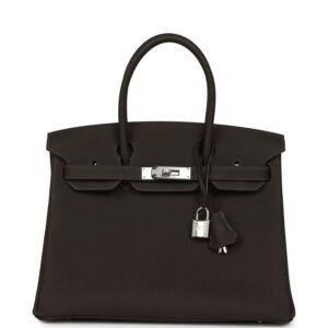 Hermes Birkin 30 Bai Brun Togo Palladium Hardware