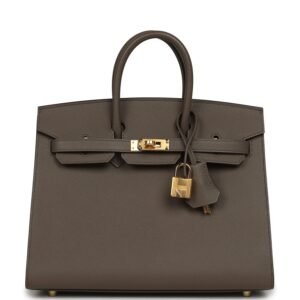 Hermes Birkin Sellier 25 Etain Epsom Gold Hardware