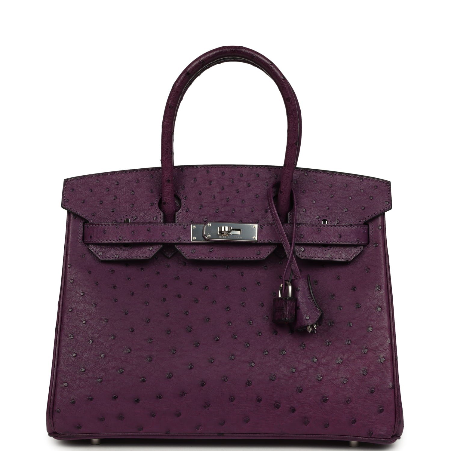 Hermes Birkin 30 Violet Ostrich Palladium Hardware (MAC-H-B-260505-2)