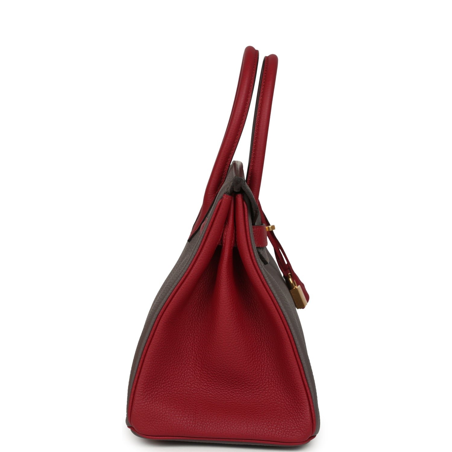 Hermes Special Order (HSS) Birkin 30 Etain, Rouge Grenat Togo Gold Hardware - Image 3