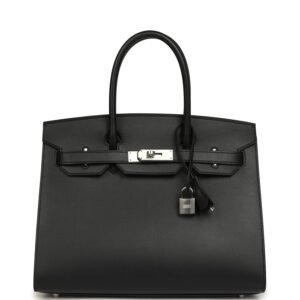 Hermes Birkin Sellier 30 Black Madame Palladium Hardware