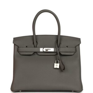 Hermes Birkin 30 Etain Togo Palladium Hardware