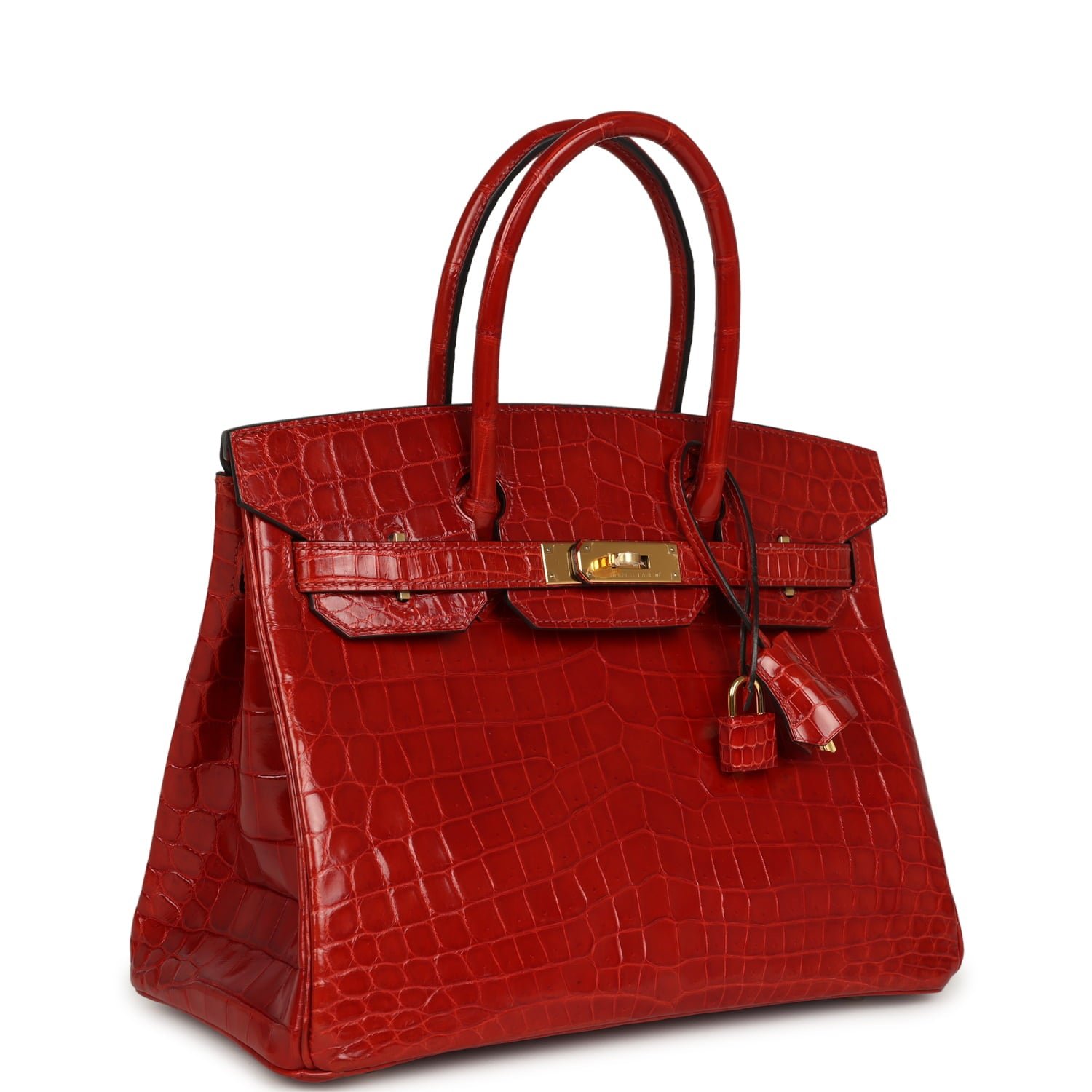 Hermes Birkin 30 Braise Shiny Niloticus Crocodile Gold Hardware - Image 2