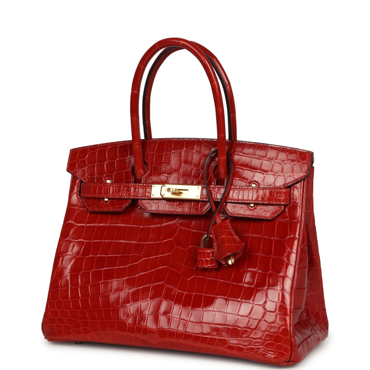 Hermes Birkin 30 Braise Shiny Niloticus Crocodile Gold Hardware - Image 5