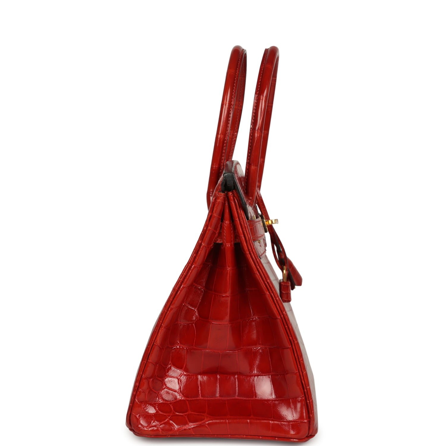 Hermes Birkin 30 Braise Shiny Niloticus Crocodile Gold Hardware - Image 3