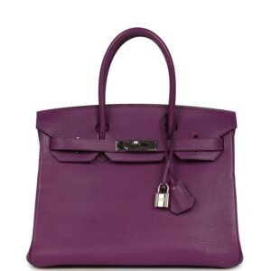 Vintage Hermes Birkin 30 Cyclamen Chevre Mysore Palladium Hardware
