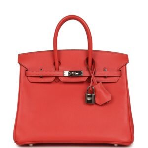 Hermes Birkin 25 Rose Jaipur Epsom Palladium Hardware