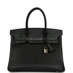 Hermes Birkin 30 Black Epsom Palladium Hardware