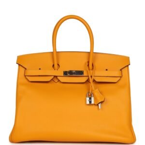 Hermes Birkin 35 Jaune D'or Epsom Palladium Hardware