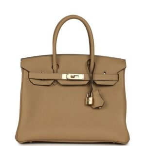 Hermes Birkin 30 Poussiere Togo Permabrass Hardware