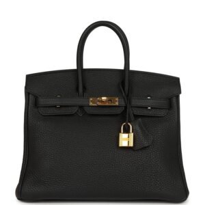 Hermes Birkin 25 Black Togo Gold Hardware (MAC-H-B-260609-4)