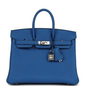 Hermes Birkin 25 Bleu Zellige Togo Palladium Hardware