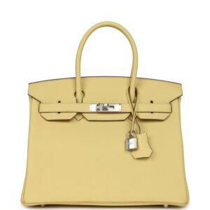 Hermes Birkin 30 Jaune Poussin Togo Palladium Hardware