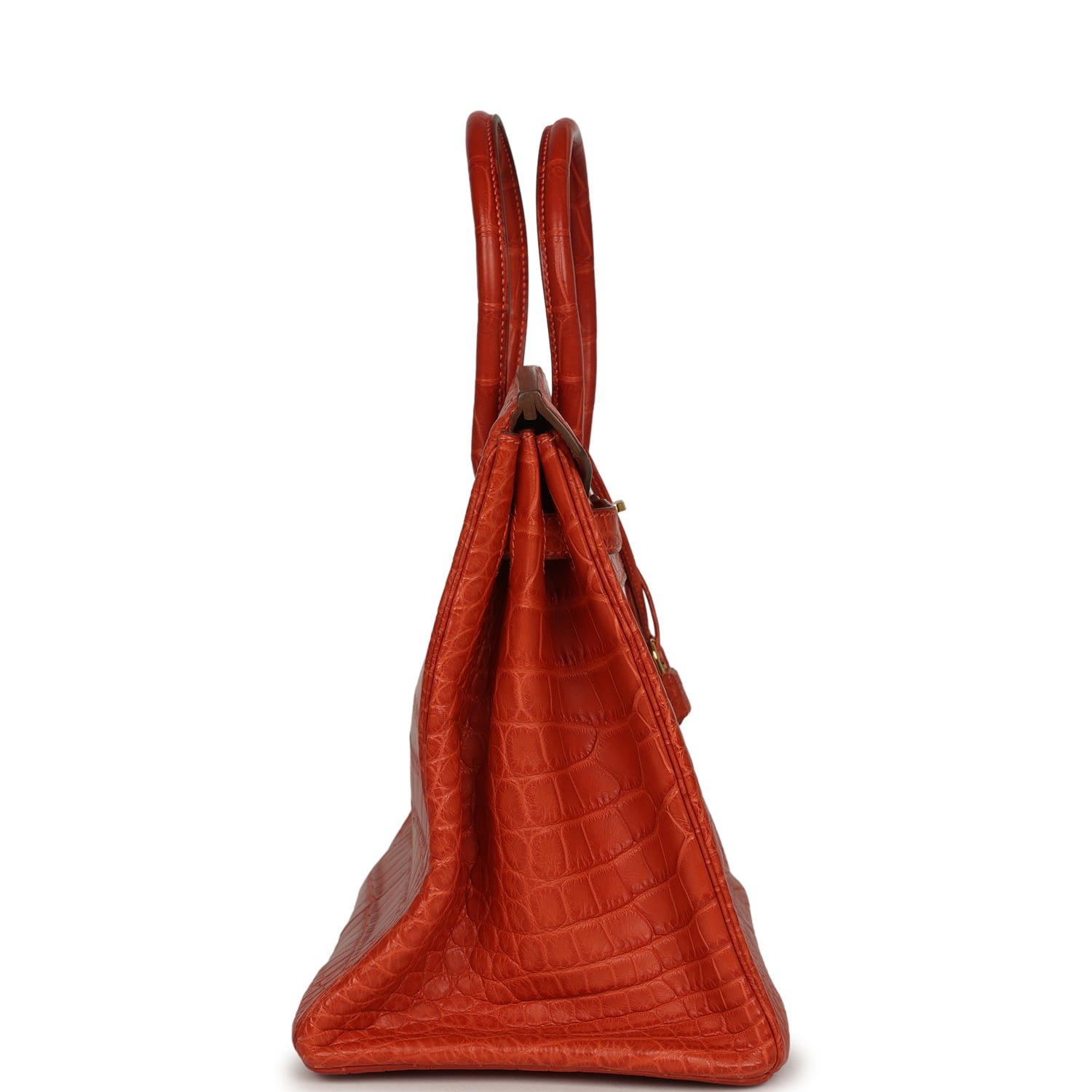 Hermes Birkin 35 Orange Matte Alligator Gold Hardware - Image 3