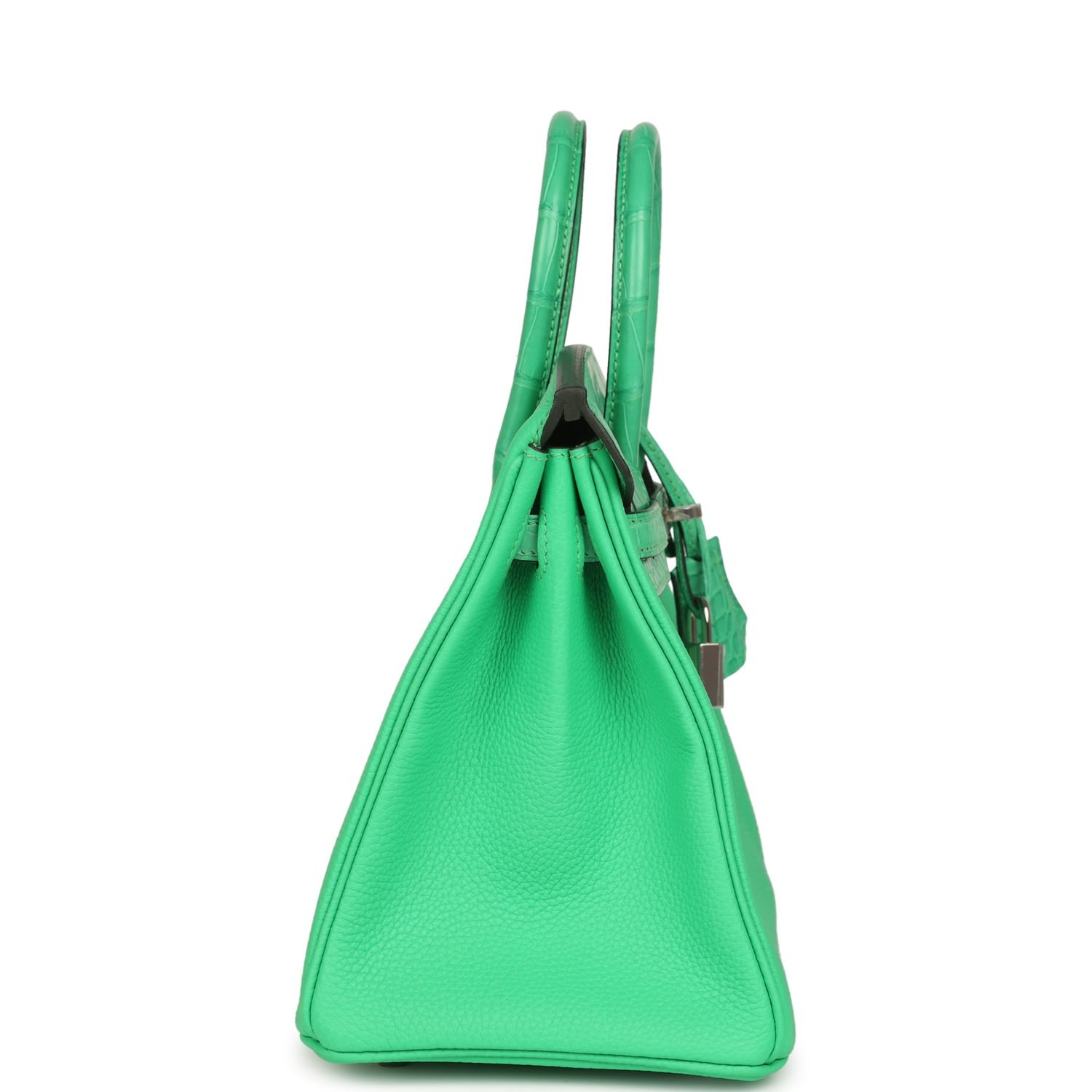 Hermes Birkin 25 Vert Comics Togo and Matte Alligator Touch Palladium Hardware - Image 3