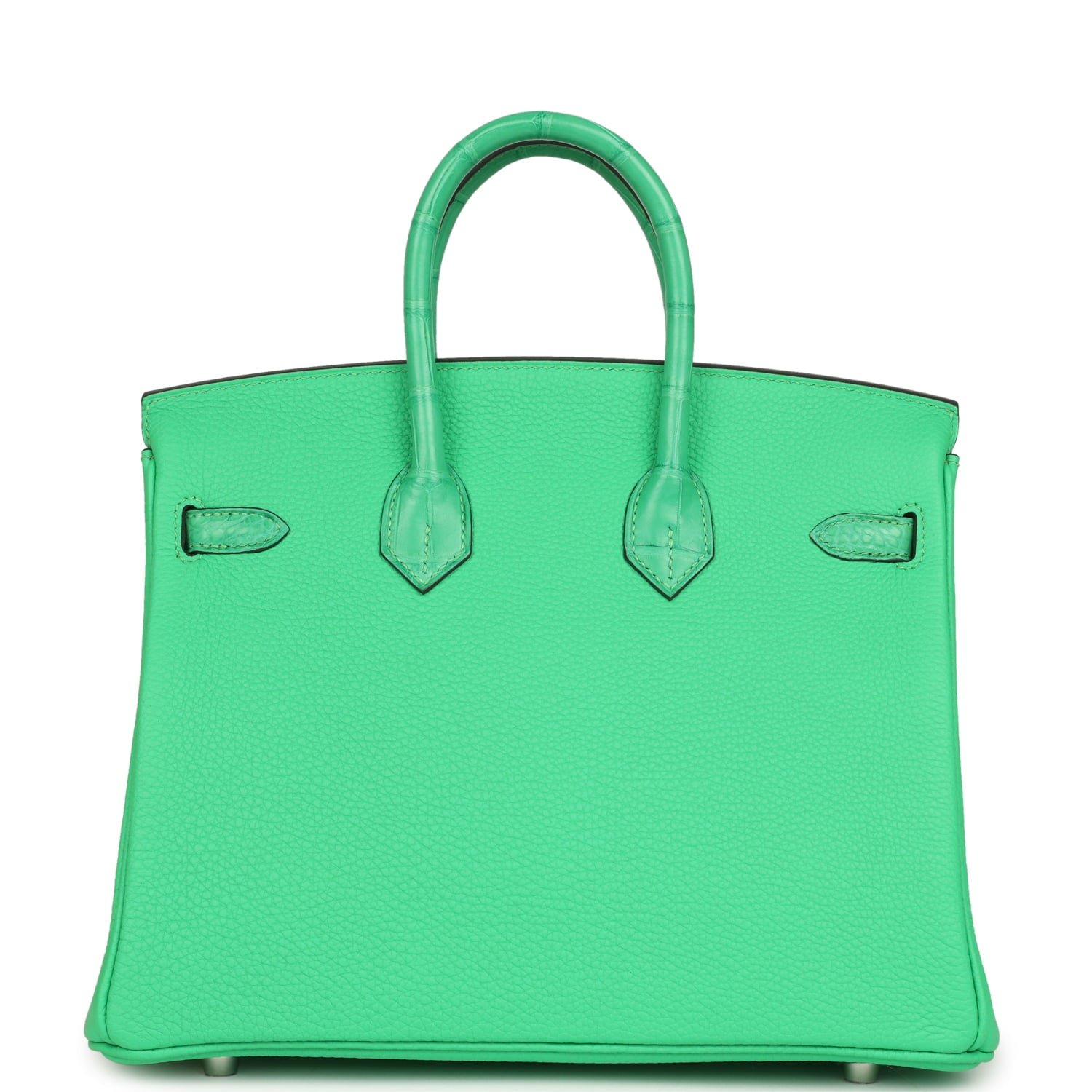Hermes Birkin 25 Vert Comics Togo and Matte Alligator Touch Palladium Hardware - Image 4