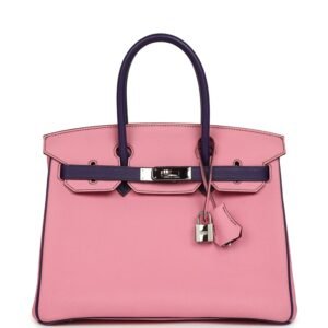Hermes Special Order (HSS) Birkin 30 Bubblegum Pink, Iris Togo Palladium Hardware