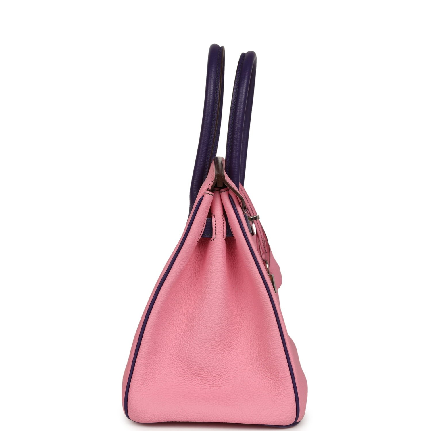 Hermes Special Order (HSS) Birkin 30 Bubblegum Pink, Iris Togo Palladium Hardware - Image 3