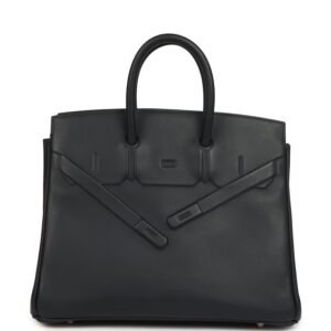 Hermes Birkin Shadow 25 Caban Swift Palladium Hardware