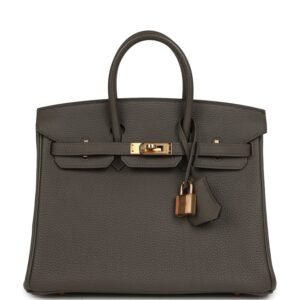 Hermes Birkin 25 Etain Togo Rose Gold Hardware