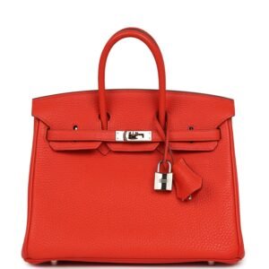 Hermes Birkin 25 Capucine Togo Palladium Hardware