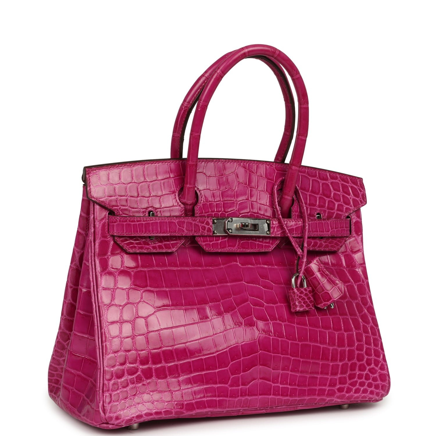 Hermes Birkin 30 Rose Scheherazade Shiny Niloticus Crocodile Palladium Hardware - Image 2